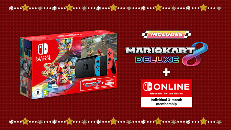 Save £56.98* on Nintendo Switch + Mario Kart 8 Deluxe Console Bundles