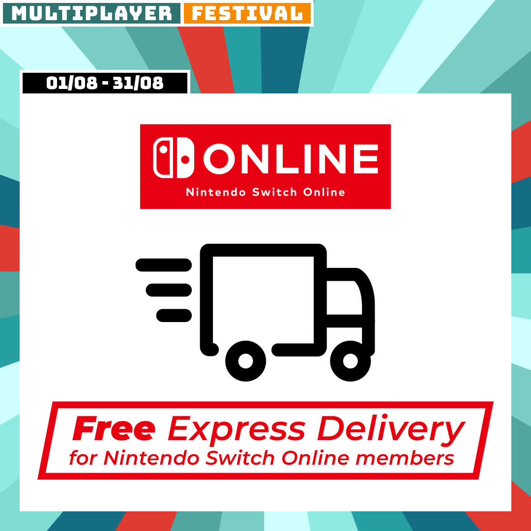 Free Express Delivery for Nintendo Switch Online members!