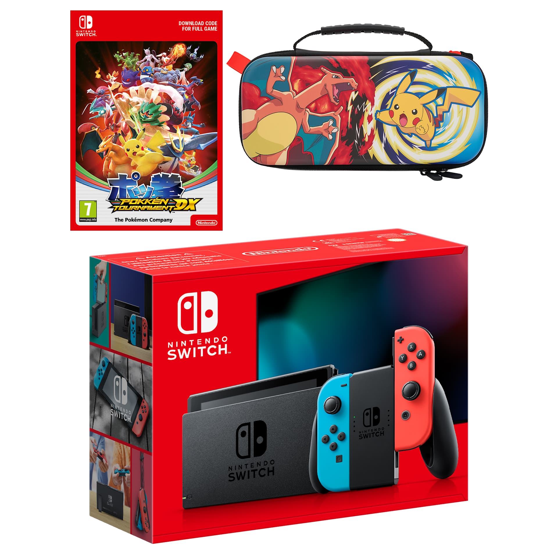 Nintendo Switch (Neon Blue/Neon Red) Pokkén Tournament™ DX Pack