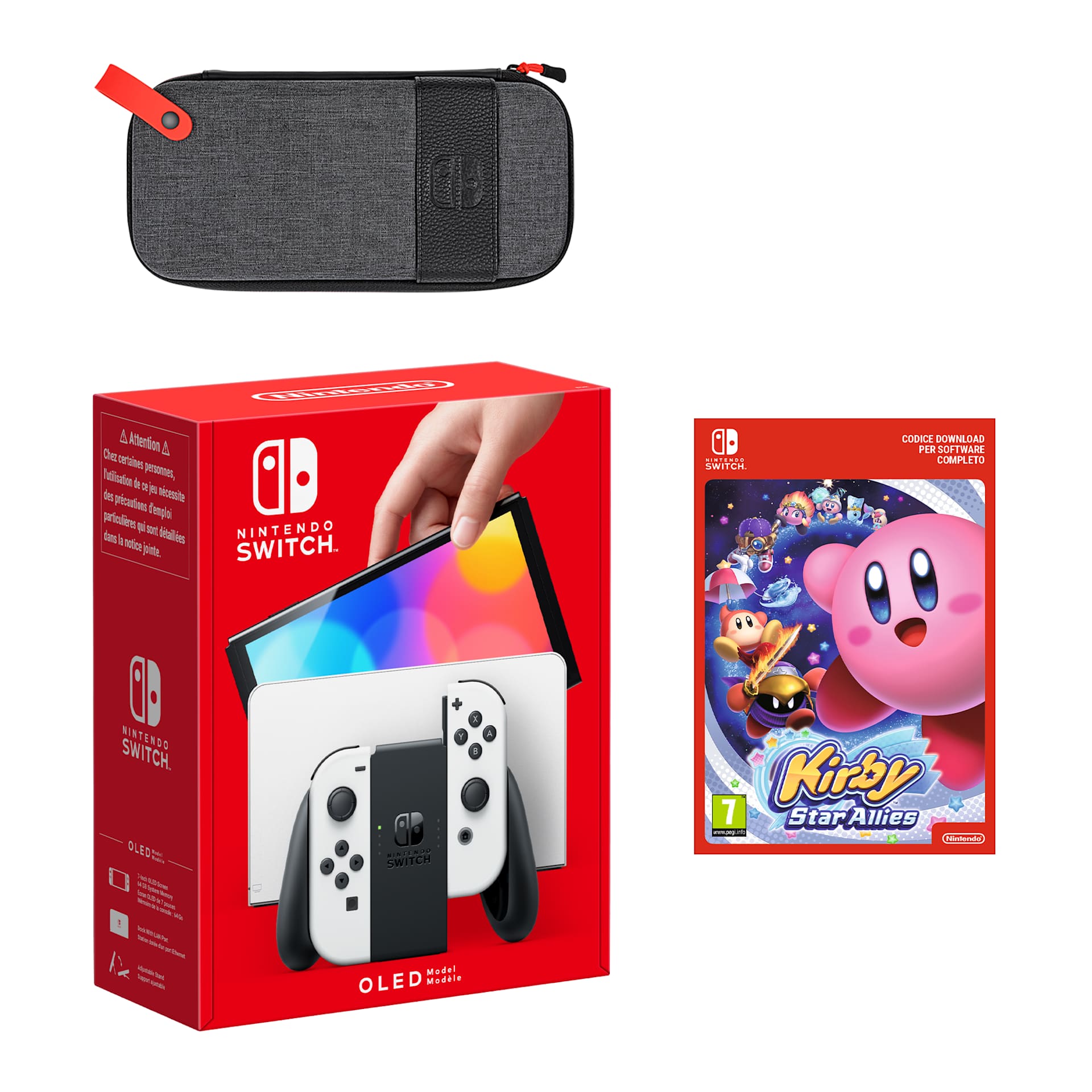 ゆ*き様 Nintendo Switch Nintendo Switch - Modello OLED (bianco) Kirby Star Allies Pack