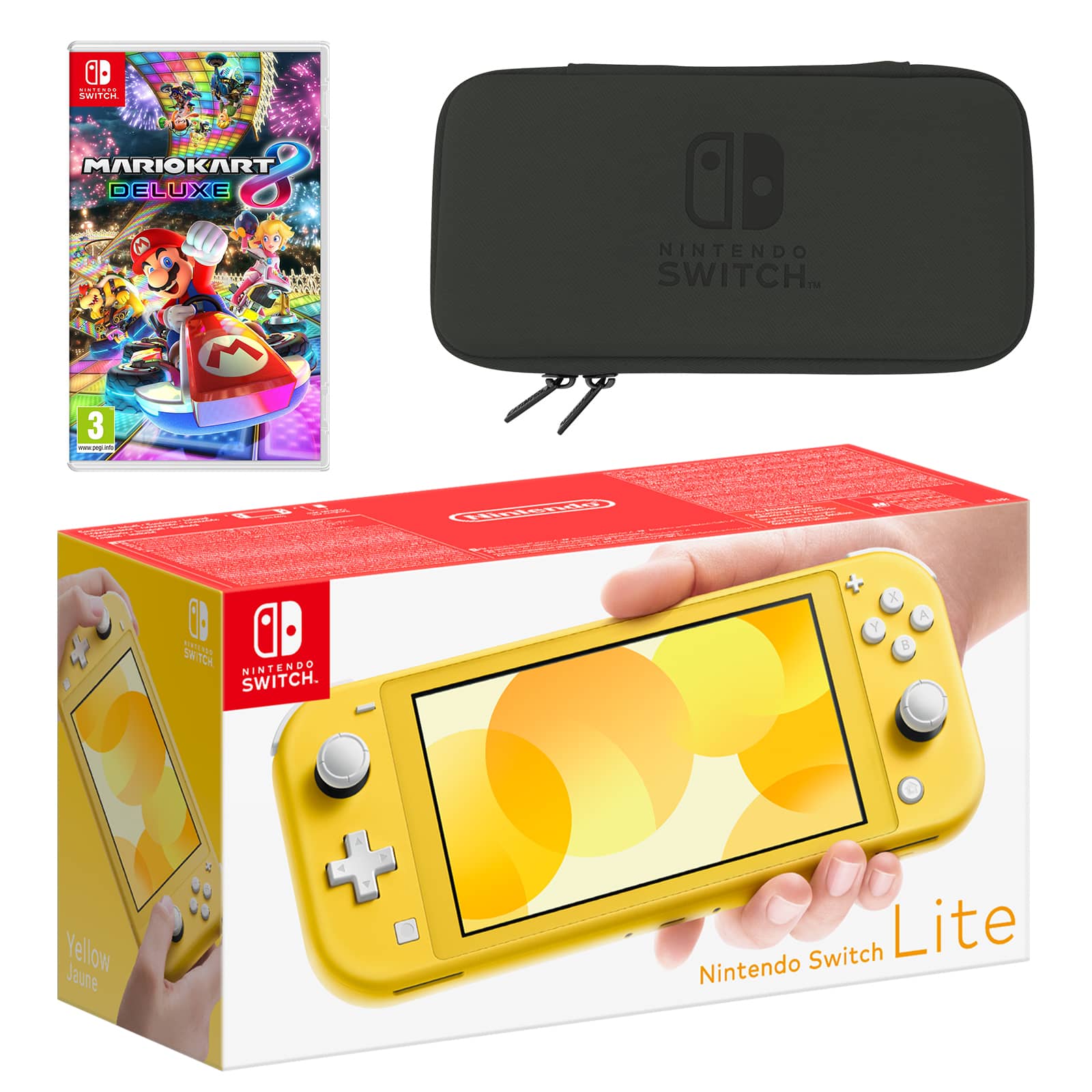 Nintendo Switch Lite (Yellow) Mario Kart 8 Deluxe Pack - My
