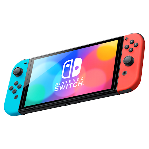 Nintendo Switch – OLED Model (Neon Blue/Neon Red) + Mario Kart 8 Deluxe + Nintendo Switch Online Individual 3-Month (90-Day) Membership + Super Mario Bros. Wonder Pack