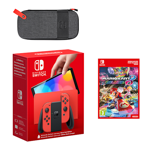 Nintendo Switch OLEDModel Mario Edition (rood) + Mario Kart 8 Deluxe