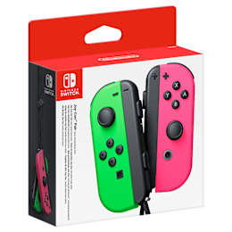 Set met Joy-Con (L) neongroen en Joy-Con (R) neonroze voor de