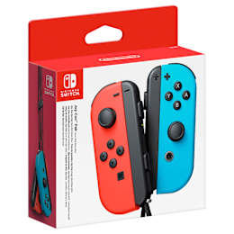 Set met Joy-Con (L) neonrood en Joy-Con (R) neonblauw voor de