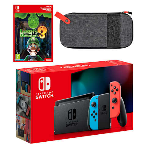 Pack Nintendo Switch (azul neón/rojo neón) Kirby Star Allies