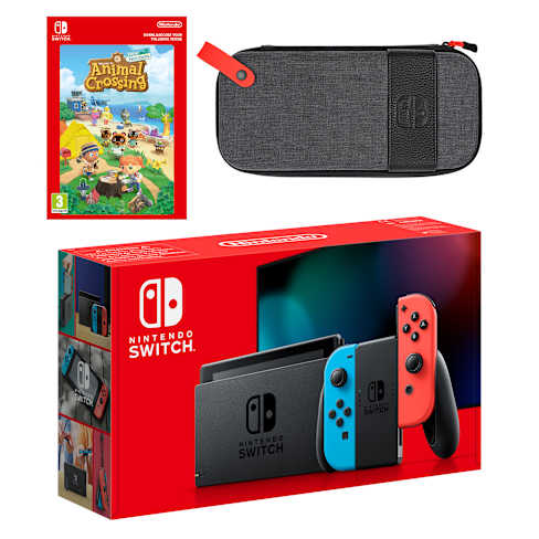 Nintendo Switch (neonblauwe/neonrode) + Mario Kart 8 Deluxe +