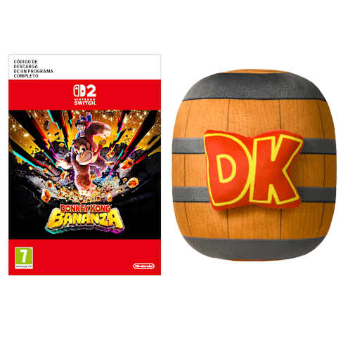 Donkey Kong Bananza + Cojín de barril DK de Donkey Kong