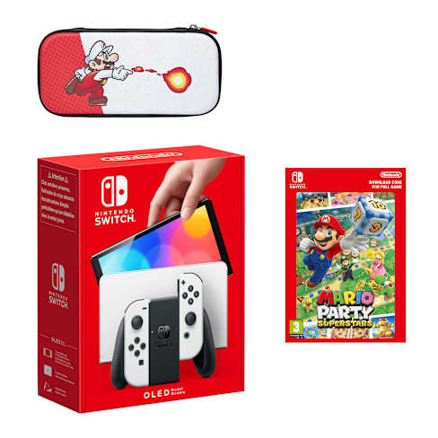 Nintendo Switch – OLED Model (White) Mario Kart 8 Deluxe Pack