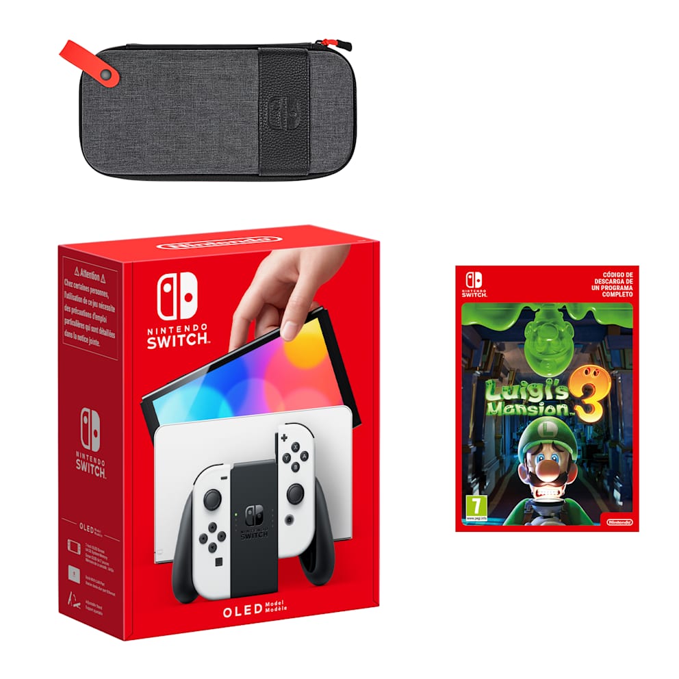 Pack Nintendo Switch – Modelo OLED (blanca) Luigi's Mansion 3