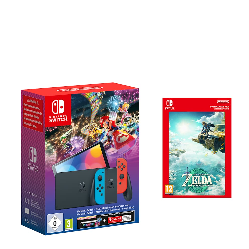 Nintendo Switch – OLED-Model (neonblauw/neonrood) + Mario Kart 8