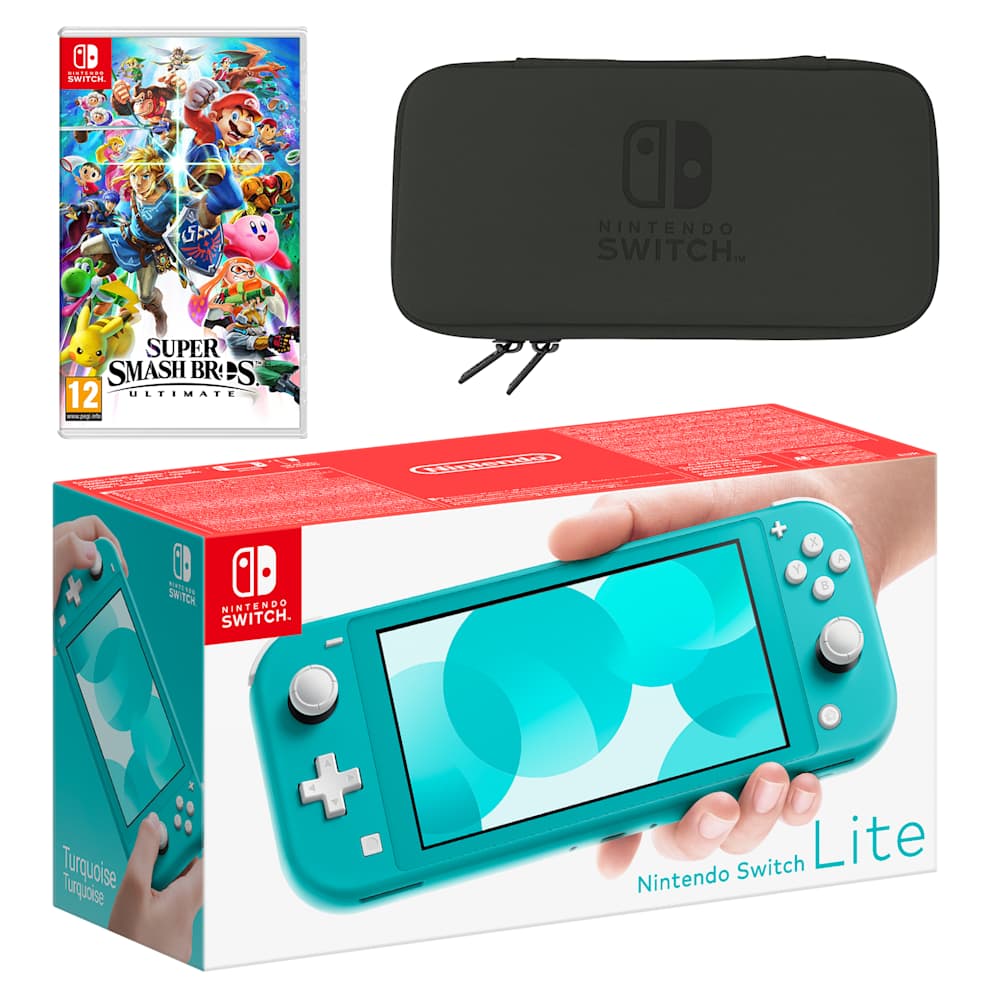 Nintendo Switch Lite (Turquoise) Super Smash Bros. Ultimate Pack