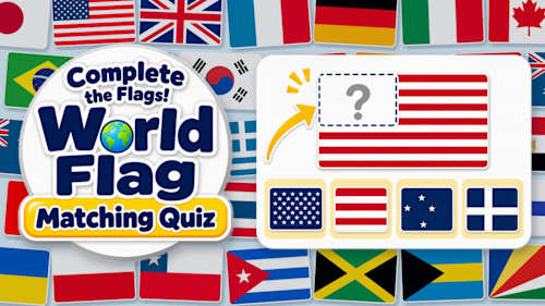 Complete the Flags! World Flag Matching Quiz
