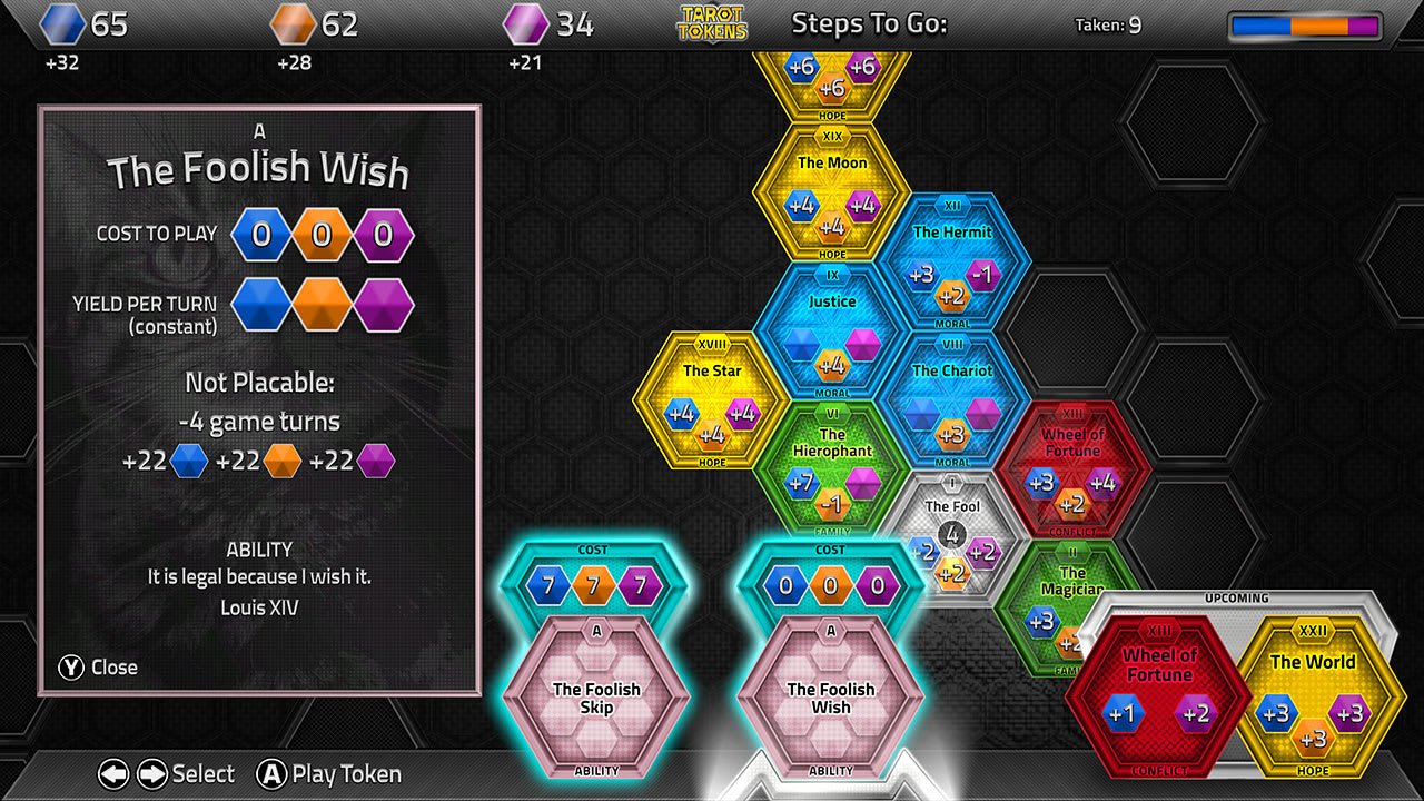 Tarot Tokens gameplay screenshot 2
