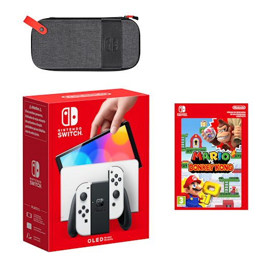 Pack Nintendo Switch – Modelo OLED (blanca) Mario vs. Donkey Kong
