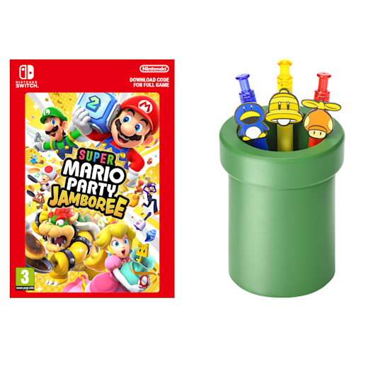 Super Mario Party Jamboree + Super Mario Pipe Pen Holder