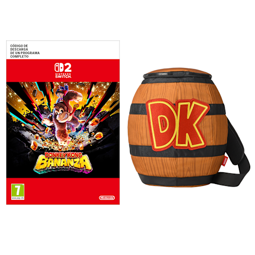 Nintendo Donkey Kong Bananza + Bandolera de barril DK de Donkey Kong
