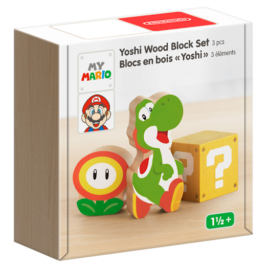 Nintendo Set de bloques de madera – Yoshi (3 piezas)