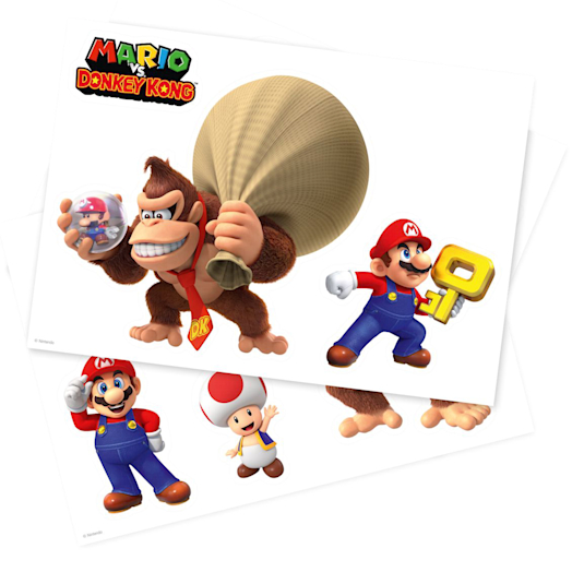 Nintendo Set de 3 pegatinas de Mario vs. Donkey Kong