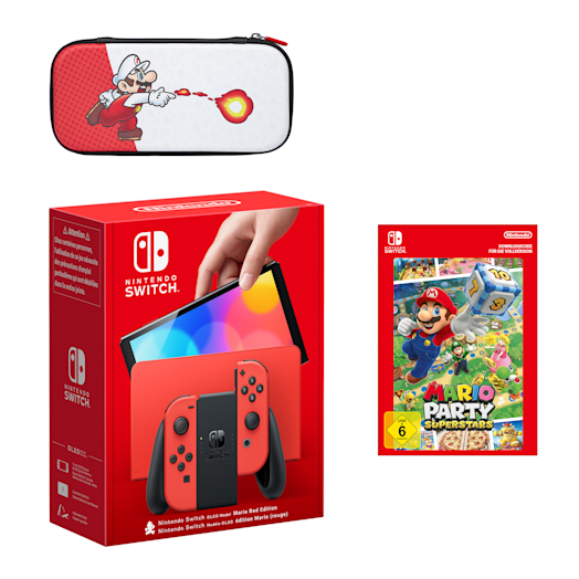 Nintendo Switch – OLED-Modell Mario-Edition (rot) + Mario Party Superstars Pack