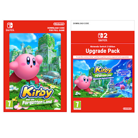 Kirby and the Forgotten Land – Nintendo Switch 2 Edition + Star-Crossed World (Digital Code Bundle)