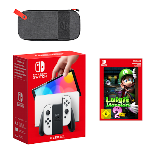 Nintendo Switch – OLED-Modell (Weiß) Luigi's Mansion 2 HD Pack