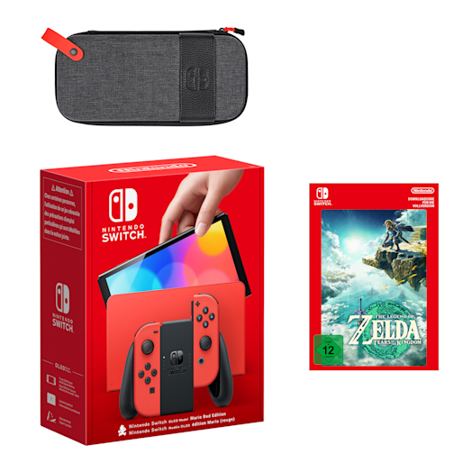 Nintendo Switch – OLED-Modell Mario-Edition (rot) + The Legend of Zelda: Tears of the Kingdom Pack