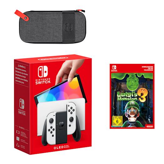 Nintendo Switch –  OLED-Modell (Weiß) Luigi's Mansion 3 Pack