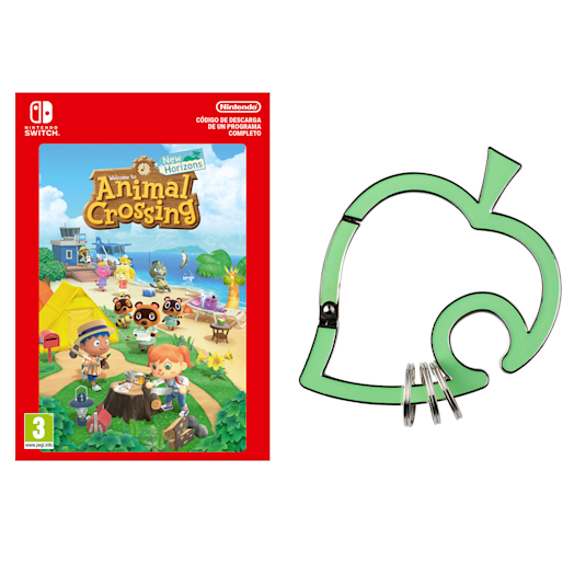 Nintendo Animal Crossing: New Horizons + Llavero de tipo mosquetón de Animal Crossing: New Horizons
