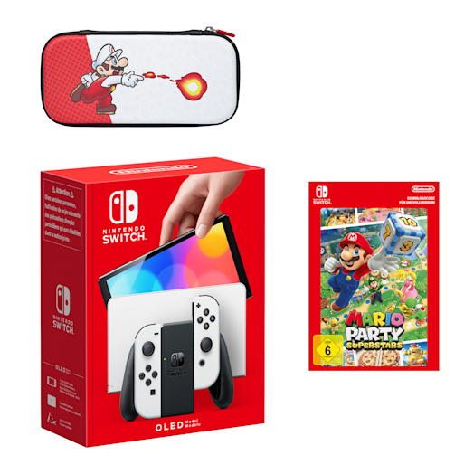 Nintendo Switch –  OLED-Modell (Weiß) Mario Party Superstars Pack
