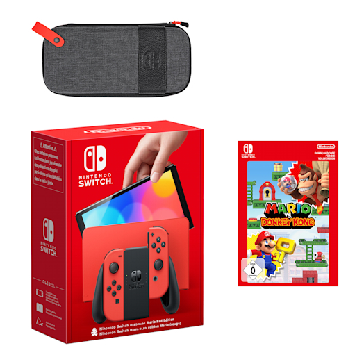 Nintendo Switch – OLED-Modell Mario-Edition (Rot) + Mario vs. Donkey Kong Pack