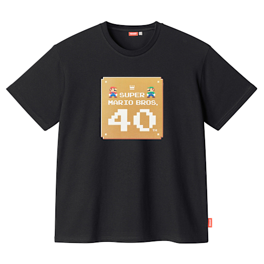 Super Mario Bros. 40th-T-Shirt (Schwarz)