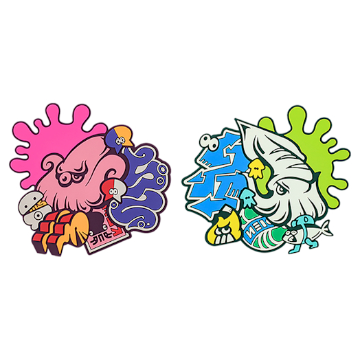 Splatoon-INK-/OKTOLING-Untersetzer-Set (Gummi)