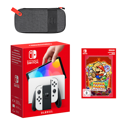 Nintendo Switch –  OLED-Modell (Weiß) Paper Mario: Die Legende vom Äonentor Pack