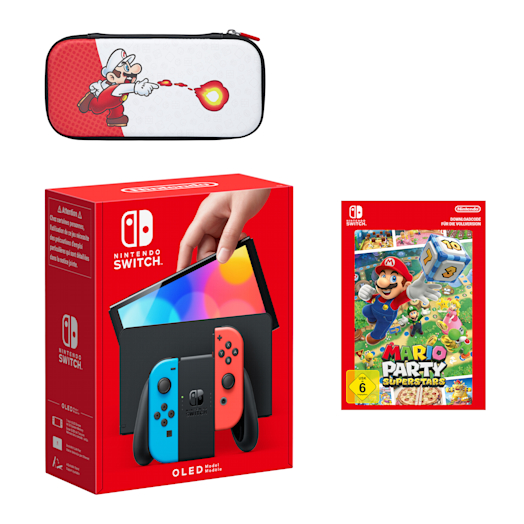Nintendo Switch – OLED-Modell (Neon-Blau/Neon-Rot) Mario Party Superstars Pack