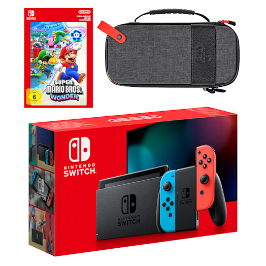 Nintendo Switch (Neon-Blau/Neon-Rot) Super Mario Bros. Wonder Pack