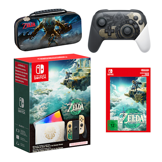 Nintendo Switch – OLED-Modell The Legend of Zelda: Tears of the Kingdom-Megapaket + Nintendo Switch-Deluxe-Reisetasche