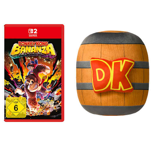 Donkey Kong Bananza + Donkey Kong DK-Fass-Kissen
