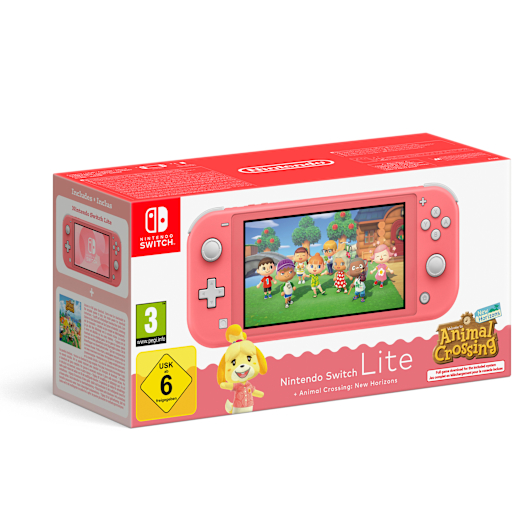 Nintendo Switch Lite (Koralle) + Animal Crossing: New Horizons