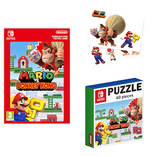 Mario vs. Donkey Kong + Puzzle + Set of 3 Stickers