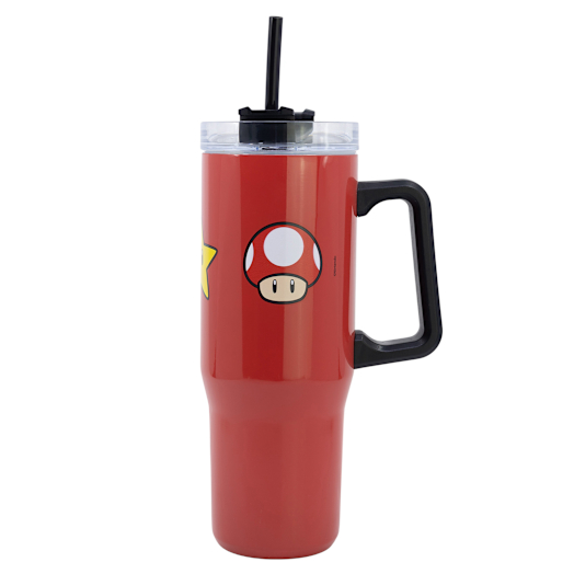 Nintendo Vaso XL con pajita y asa de Super Mario