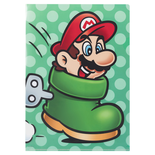 Super Mario-Power-Up – Ordner (Gumba-Schuh, A4-Format, transparent)