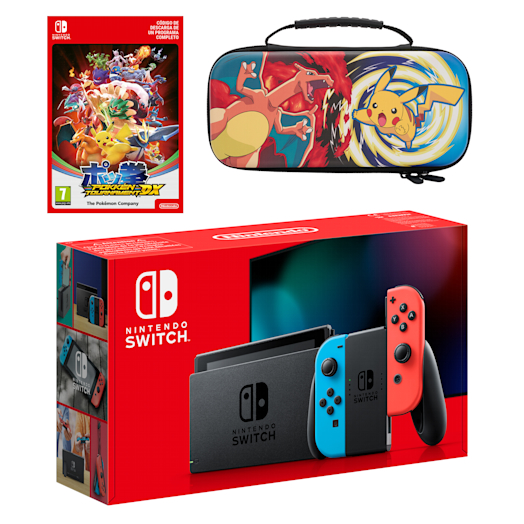 Pack Nintendo Switch (azul neón/rojo neón) Pokkén Tournament™ DX