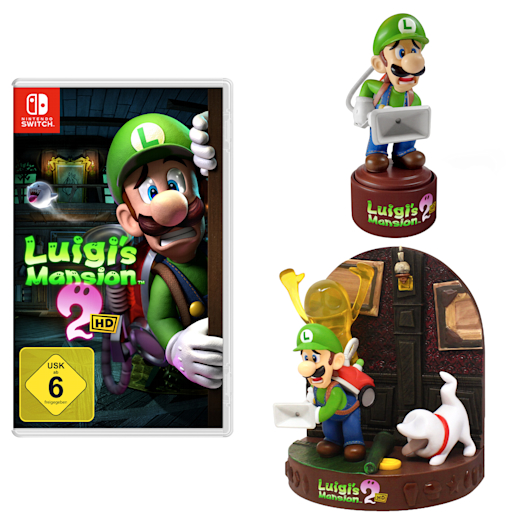 Luigi's Mansion 2 HD + Diorama + Wackel-Luigi