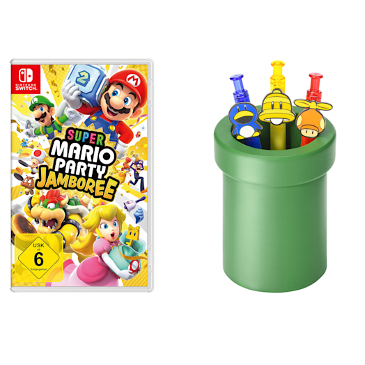 Super Mario Party Jamboree + Super Mario-Röhre – Stifthalter