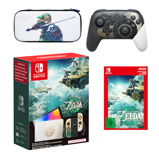 Nintendo Switch – OLED-Modell The Legend of Zelda: Tears of the Kingdom-Megapaket + Nintendo Switch-Slim-Tasche