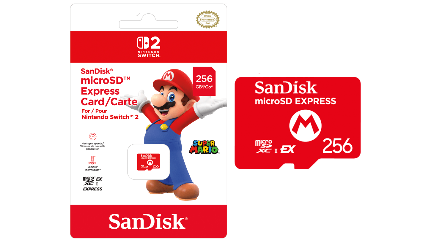 Sandisk microSD Express card in packaging