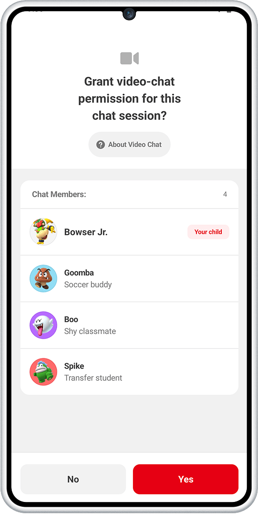 Parental Controls - GameChat - Restrict video chat Screenshot
