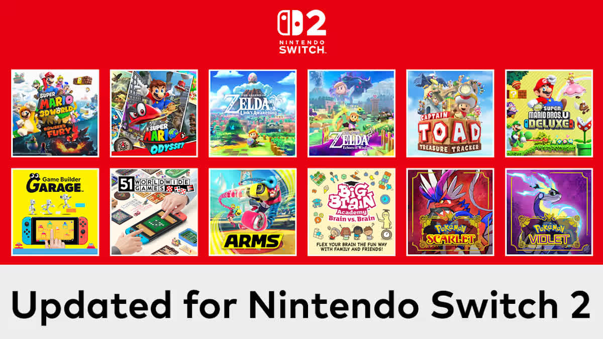 Find out which games are getting free updates for Nintendo Switch 2! Hero Image