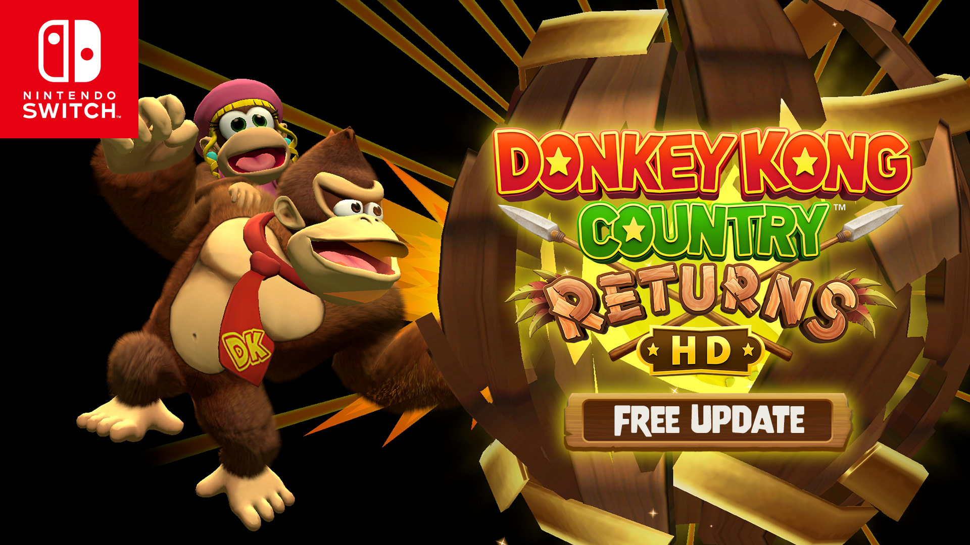 Donkey Kong Country Returns HD Free Update Hero Banner